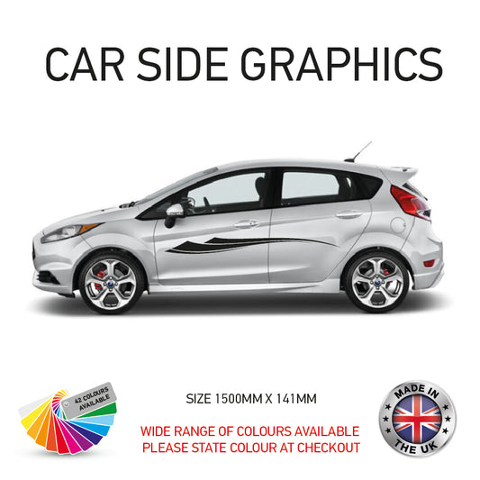 23CSG005 Car Side Graphics X 2  Universal Will Fit Any Car or Van