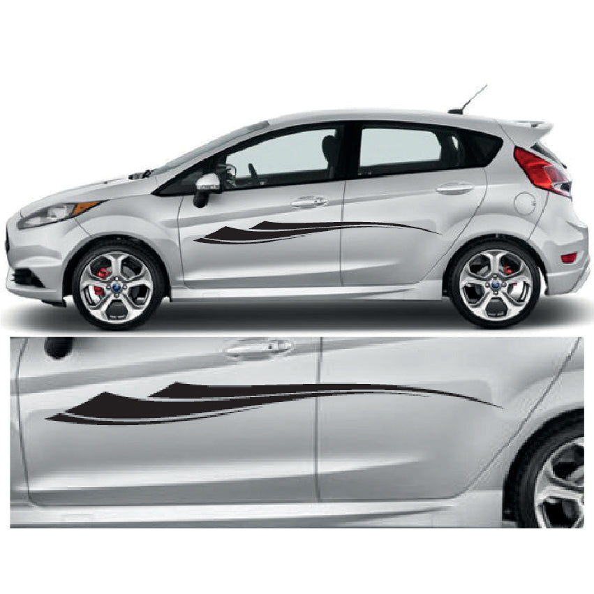 23CSG005 Car Side Graphics X 2 1500mm x 141mm Will Fit Any Car Van Universal Stickers Decals