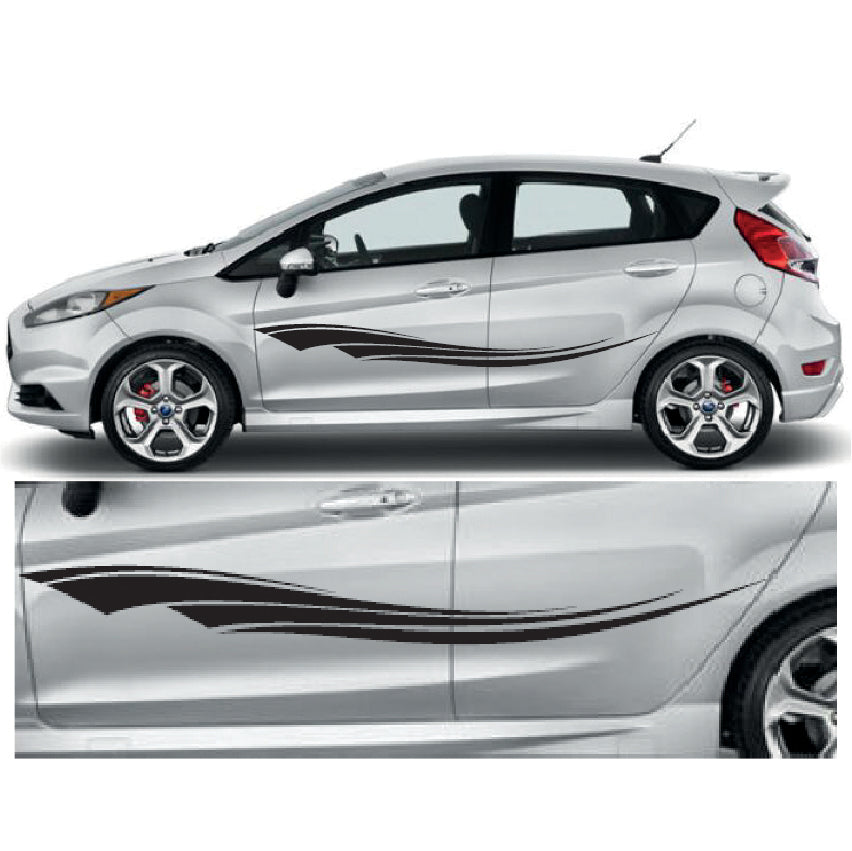 23CSG006 Car Side Graphics X 2 1500mm x 157mm Will Fit Any Car Van Universal Stickers Decals