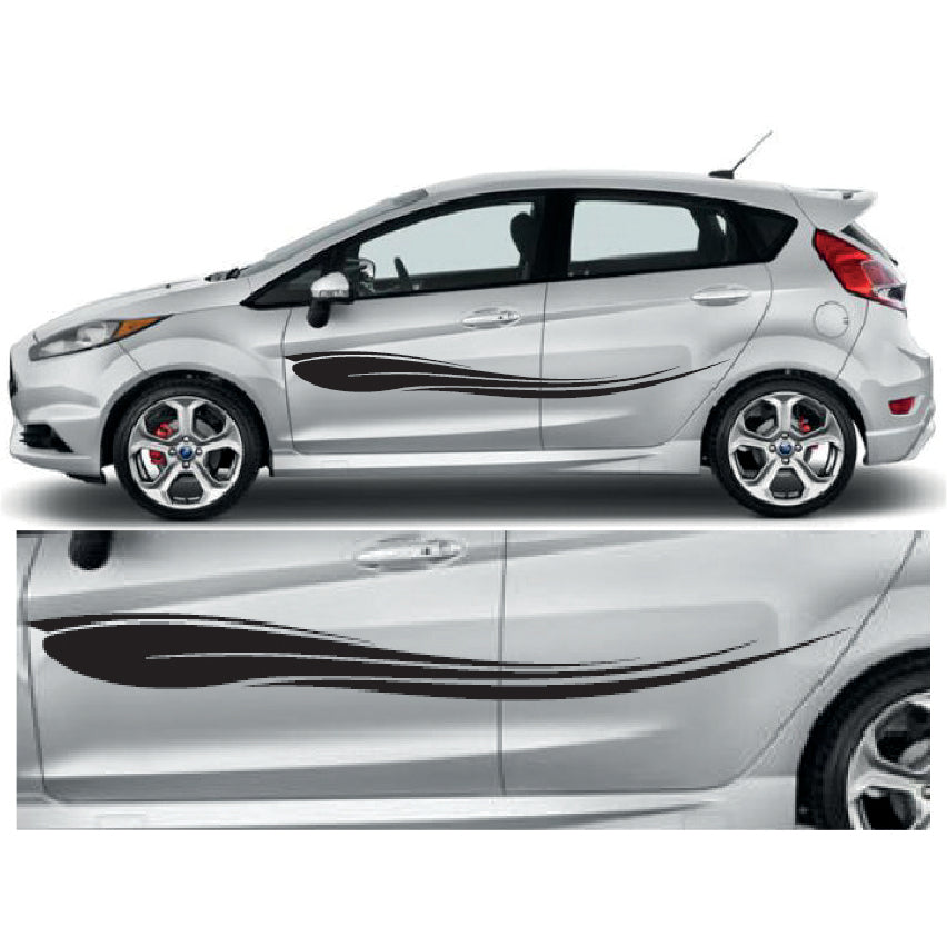 23CSG007 Car Side Graphics X 2 1500mm x 157mm Will Fit Any Car Van Universal Stickers Decals