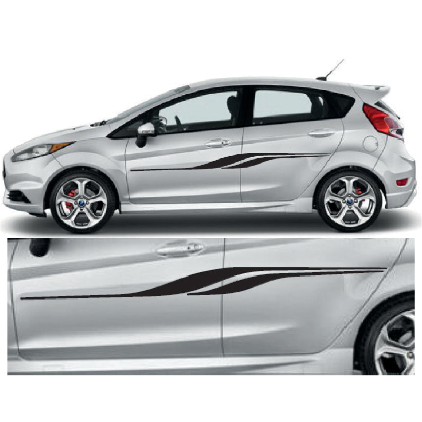 23CSG008 Car Side Graphics X 2 1500mm x 132mm Will Fit Any Car Van Universal Stickers Decals
