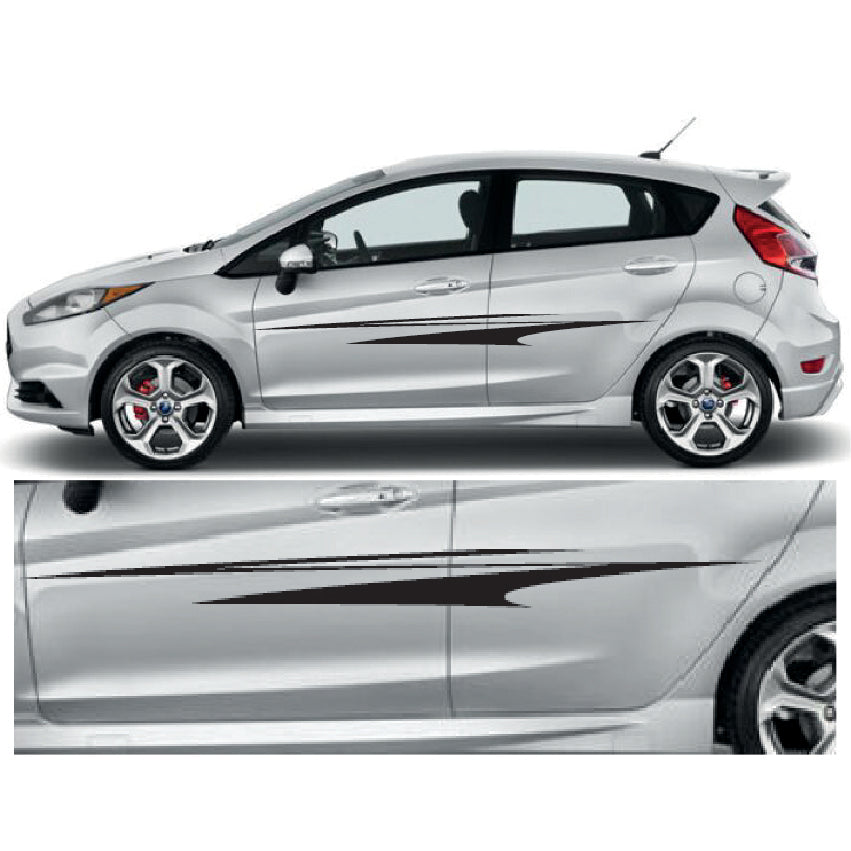 23CSG011 Car Side Graphics X 2 1500mm x 116mm Will Fit Any Car Van Universal Stickers Decals
