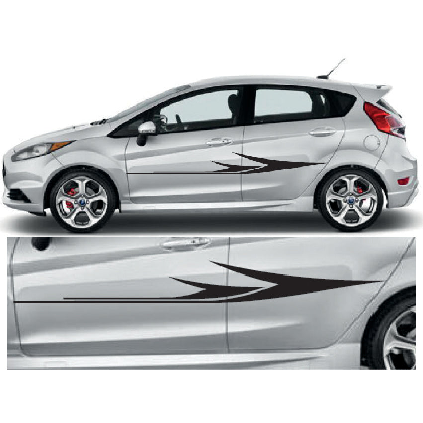 23CSG012 Car Side Graphics X 2 1500mm x 170mm Will Fit Any Car Van Universal Stickers Decals