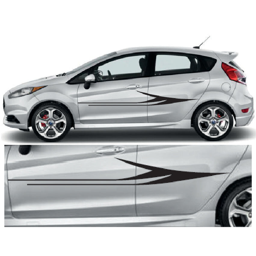 23CSG013 Car Side Graphics X 2 1500mm x 185mm Will Fit Any Car Van Universal Stickers Decals