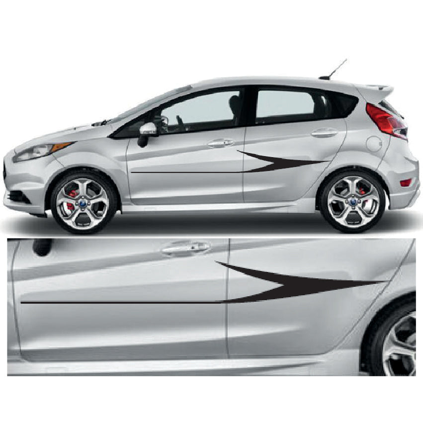 23CSG014 Car Side Graphics X 2 1500mm x 170mm Will Fit Any Car Van Universal Stickers Decals