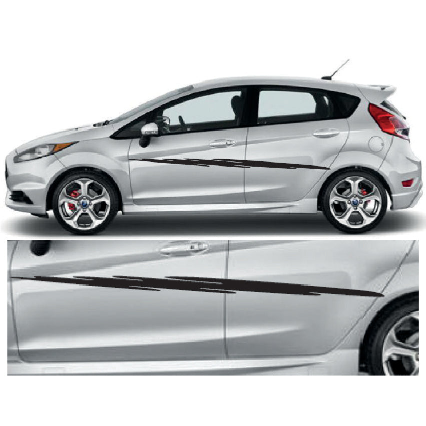 23CSG015 Car Side Graphics X 2 1500mm x 84mm Will Fit Any Car Van Universal Stickers Decals