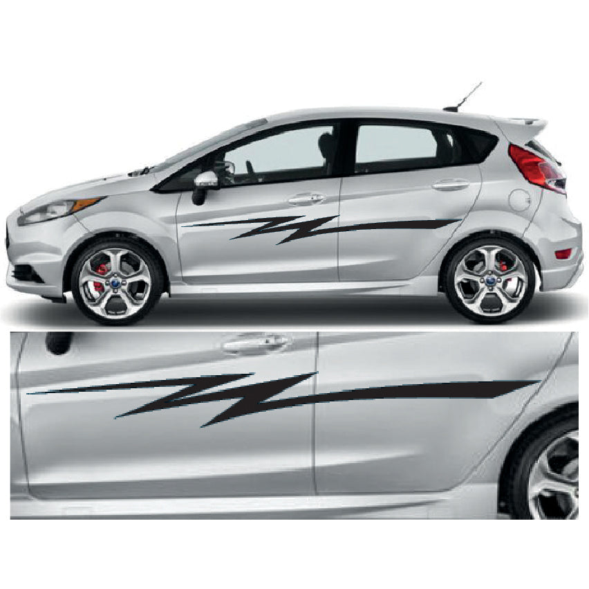 23CSG016 Car Side Graphics X 2 1500mm x 161mm Will Fit Any Car Van Universal Stickers Decals