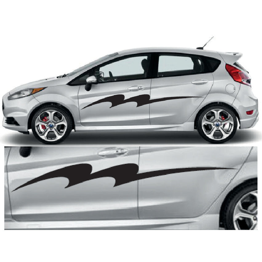 23CSG019 Car Side Graphics X 2 1500mm x 188mm Will Fit Any Car Van Universal Stickers Decals