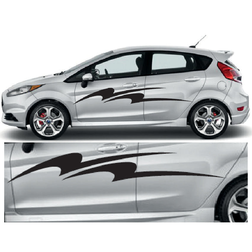 23CSG020 Car Side Graphics X 2 1500mm x 210mm Will Fit Any Car Van Universal Stickers Decals