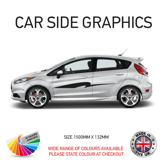 23CSG021 Car Side Graphics X 2  Universal Will Fit Any Car or Van