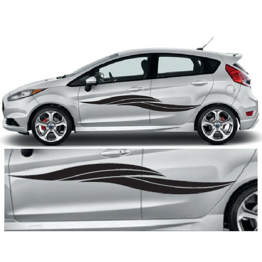 23CSG023 Car Side Graphics X 2 1500mm x 201mm Will Fit Any Car Van Universal Stickers Decals