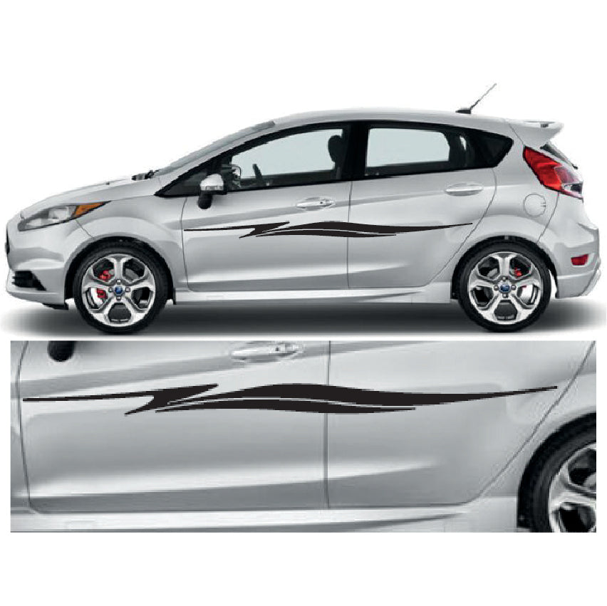 23CSG026 Car Side Graphics X 2 1500mm x 88mm Will Fit Any Car Van Universal Stickers Decals