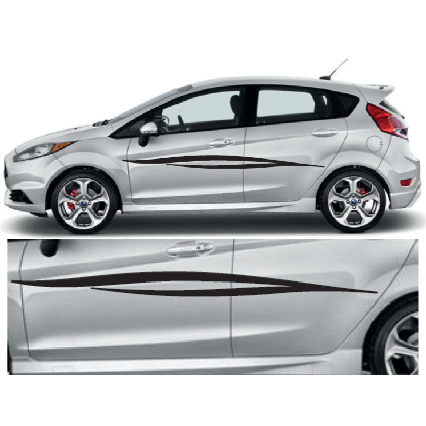 23CSG027 Car Side Graphics X 2 1500mm x 101mm Will Fit Any Car Van Universal Stickers Decals