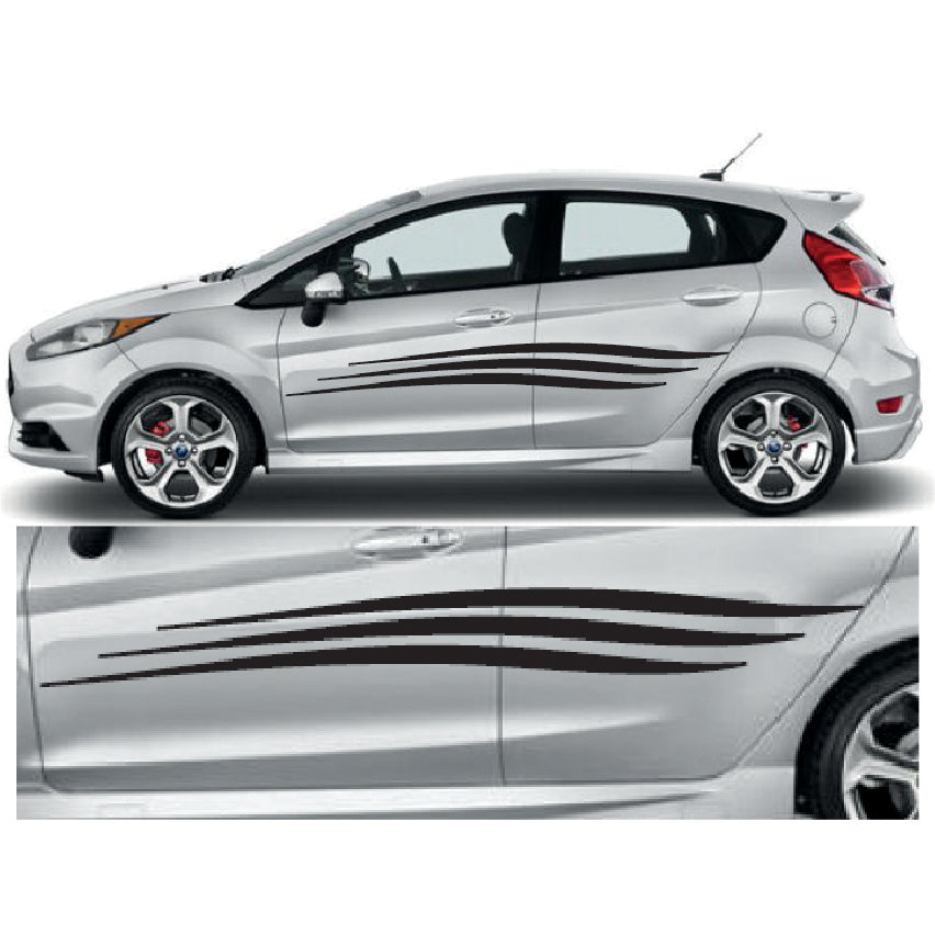 23CSG028 Car Side Graphics X 2 1500mm x 180mm Will Fit Any Car Van Universal Stickers Decals