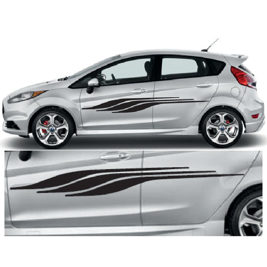 23CSG030 Car Side Graphics X 2 1500mm x 186mm Will Fit Any Car Van Universal Stickers Decals
