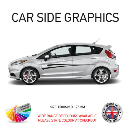 23CSG Car Side Graphics X 2 Will Fit Any Car Van Universal Stickers Decals