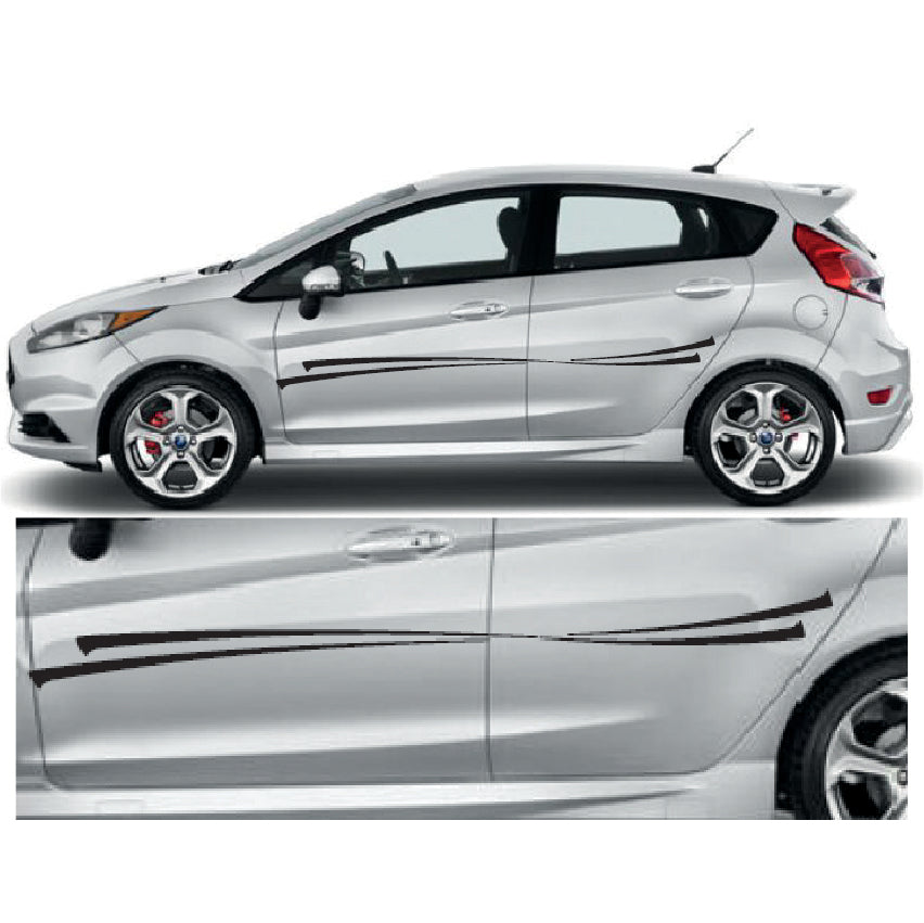 23CSG037 Car Side Graphics X 2 1500mm x 107mm Will Fit Any Car Van Universal Stickers Decals