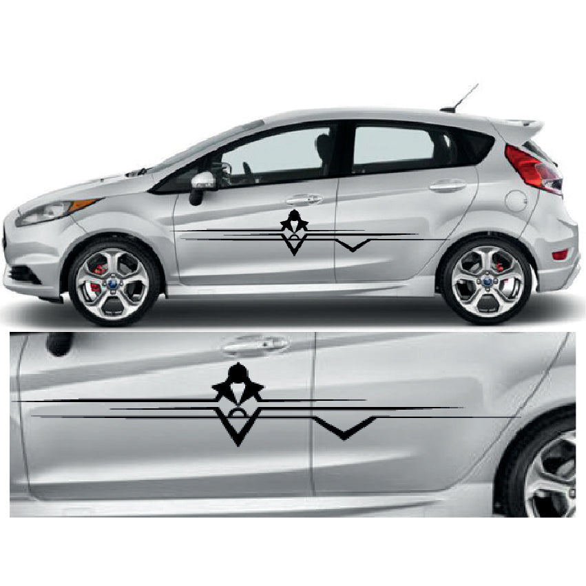 23CSG039 Car Side Graphics X 2 1500mm x 251mm Will Fit Any Car Van Universal Stickers Decals