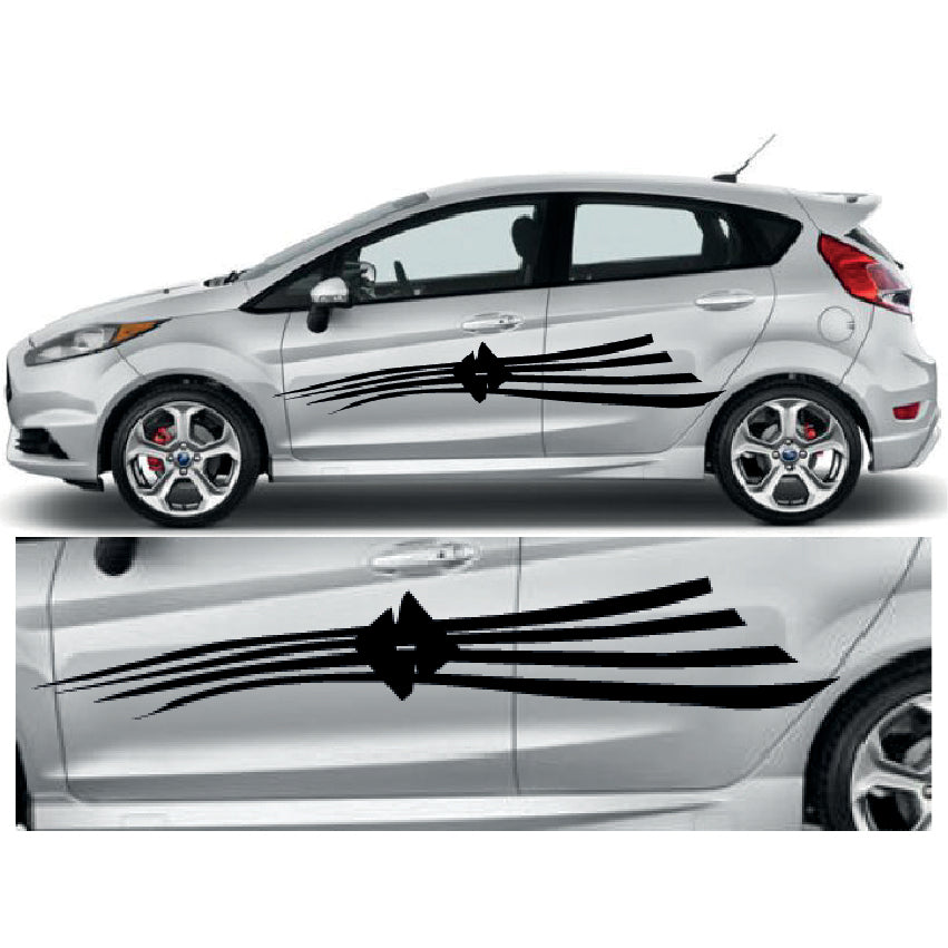 23CSG041 Car Side Graphics X 2 1500mm x 263mm Will Fit Any Car Van Universal Stickers Decals