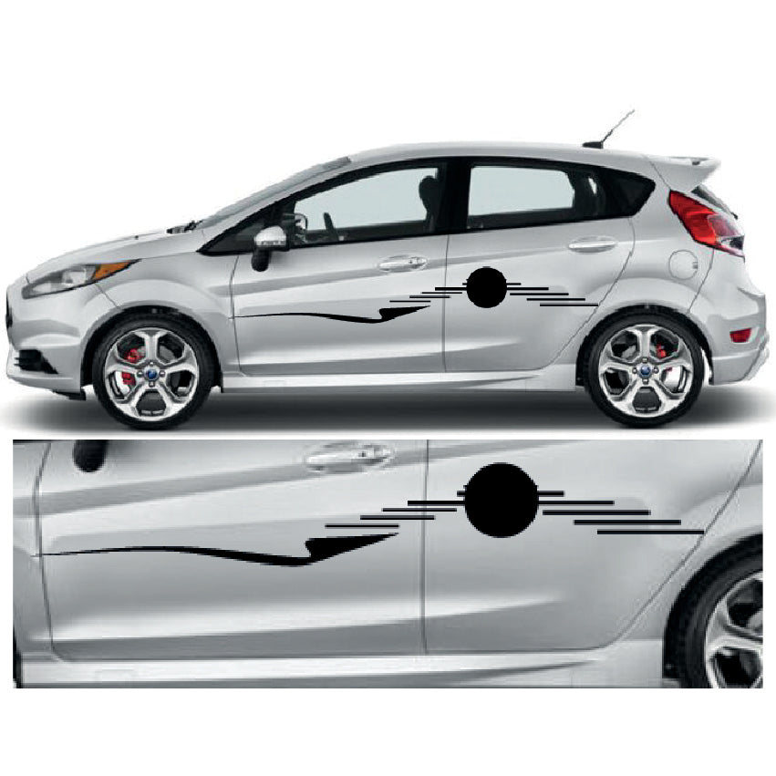 23CSG042 Car Side Graphics X 2 1500mm x 227mm Will Fit Any Car Van Universal Stickers Decals