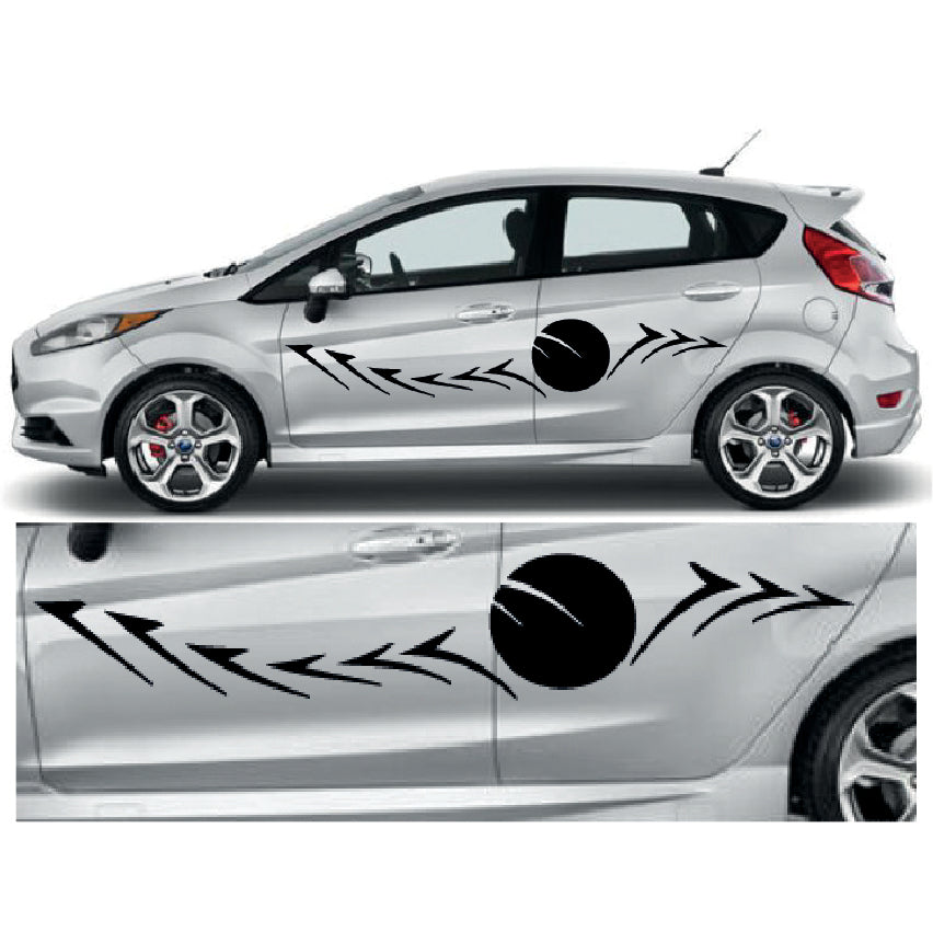 23CSG044 Car Side Graphics X 2 1500mm x 266mm Will Fit Any Car Van Universal Stickers Decals