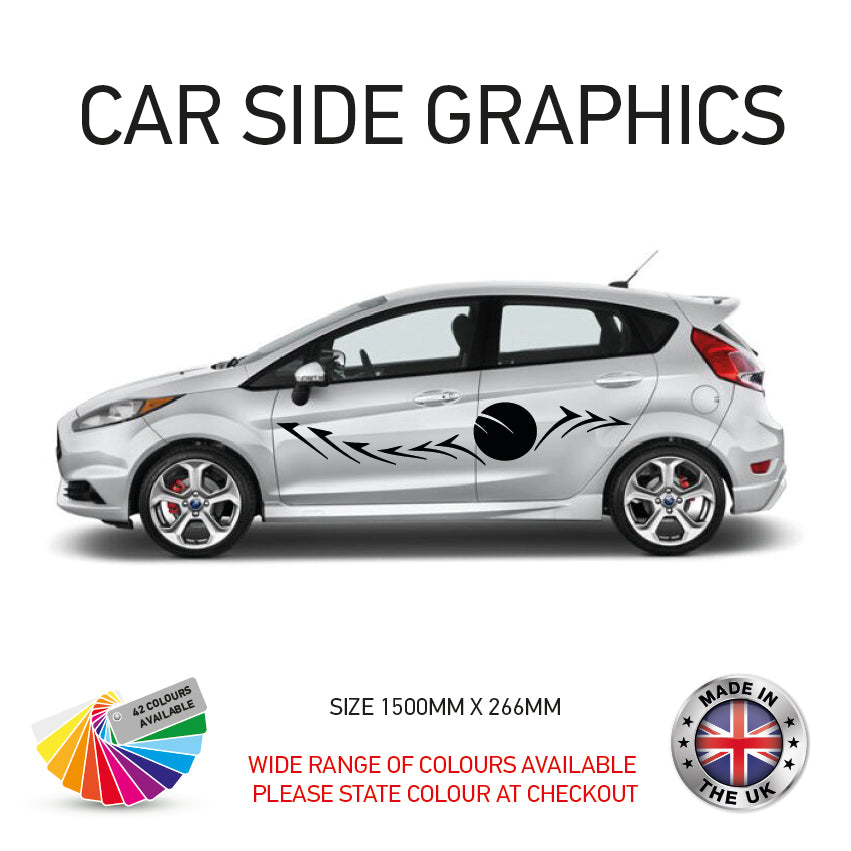23CSG Car Side Graphics X 2 Will Fit Any Car Van Universal Stickers Decals