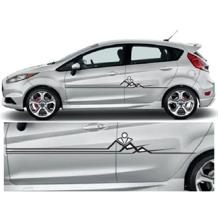 23CSG046 Car Side Graphics X 2 1500mm x 267mm Will Fit Any Car Van Universal Stickers Decals