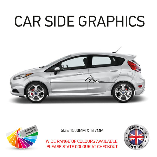 23CSG Car Side Graphics X 2 Will Fit Any Car Van Universal Stickers Decals