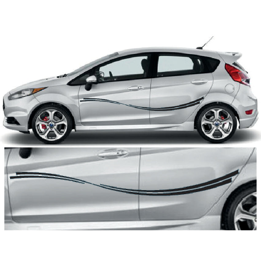 23CSG048 Car Side Graphics X 2 1500mm x 171mm Will Fit Any Car Van Universal Stickers Decals