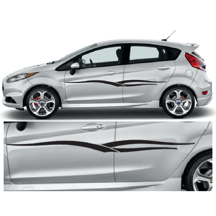 23CSG050 Car Side Graphics X 2 1500mm x 100mm Will Fit Any Car Van Universal Stickers Decals
