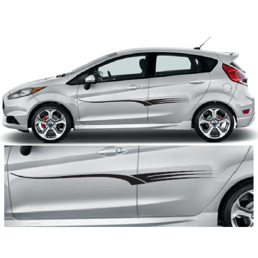 23CSG051 Car Side Graphics X 2 1500mm x 98mm Will Fit Any Car Van Universal Stickers Decals