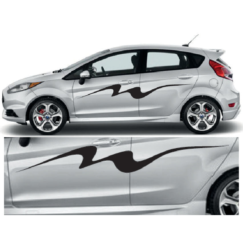 23CSG052 Car Side Graphics X 2 1500mm x 193mm Will Fit Any Car Van Universal Stickers Decals