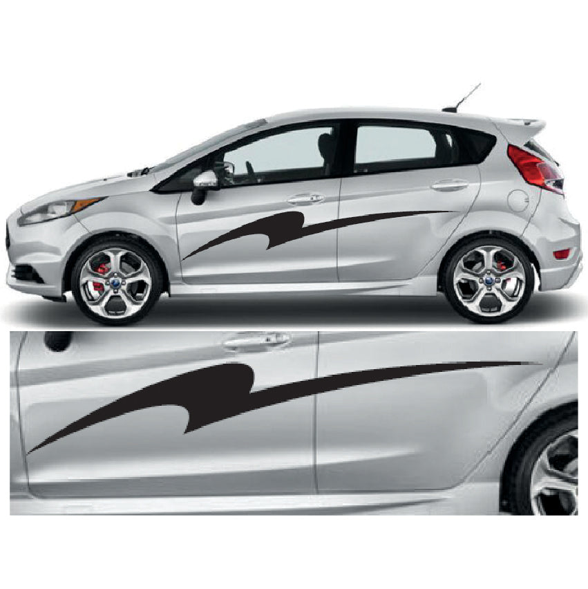 23CSG053 Car Side Graphics X 2 1500mm x 272mm Will Fit Any Car Van Universal Stickers Decals