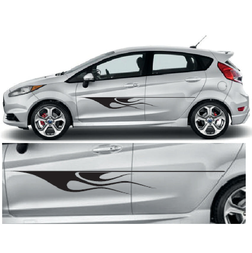 23CSG054 Car Side Graphics X 2 1500mm x 157mm Will Fit Any Car Van Universal Stickers Decals