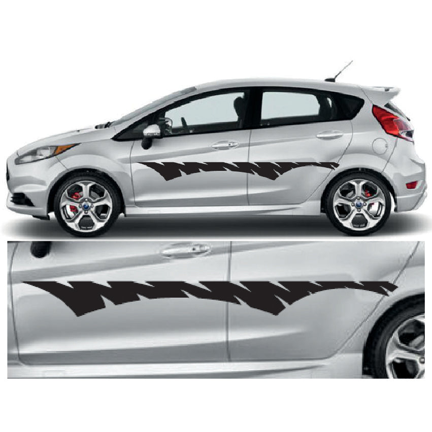 23CSG055 Car Side Graphics X 2 1500mm x 140mm Will Fit Any Car Van Universal Stickers Decals