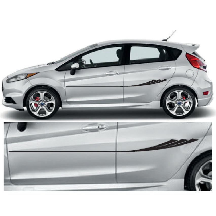 23CSG056 Car Side Graphics X 2 1500mm x 107mm Will Fit Any Car Van Universal Stickers Decals