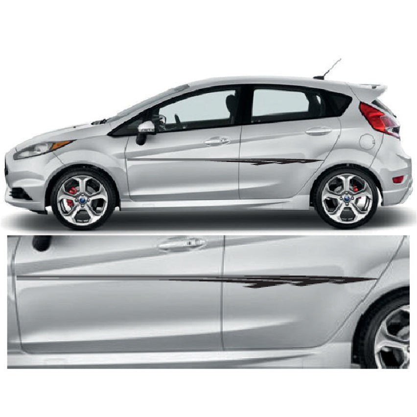 23CSG057 Car Side Graphics X 2 1500mm x 54mm Will Fit Any Car Van Universal Stickers Decals