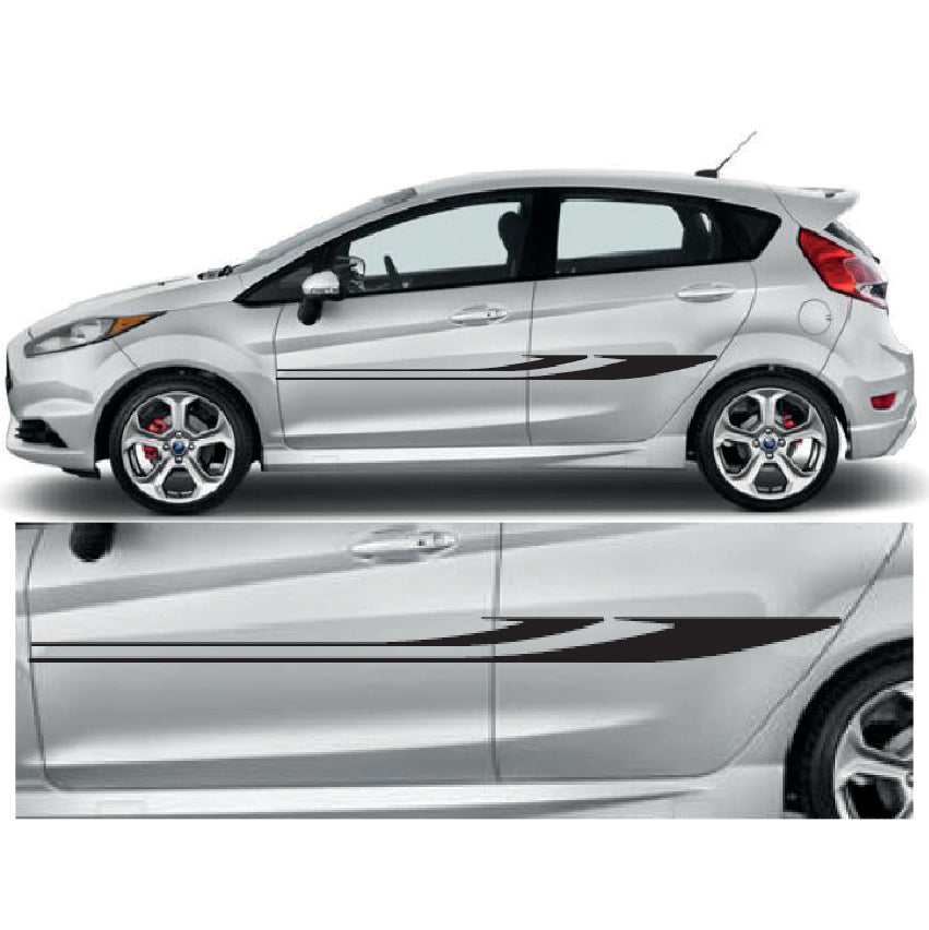 23CSG060 Car Side Graphics X 2 1500mm x 82mm Will Fit Any Car Van Universal Stickers Decals