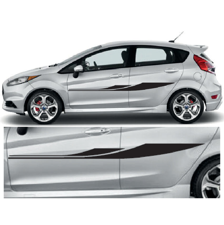23CSG063 Car Side Graphics X 2 1500mm x 115mm Will Fit Any Car Van Universal Stickers Decals