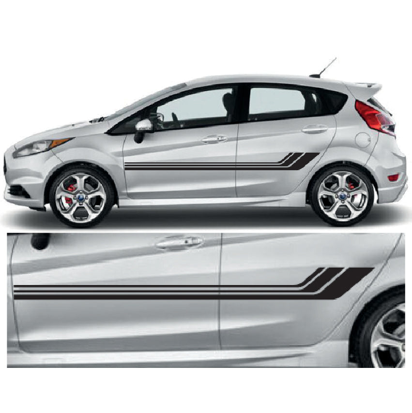 23CSG064 Car Side Graphics X 2 1500mm x 131mm Will Fit Any Car Van Universal Stickers Decals