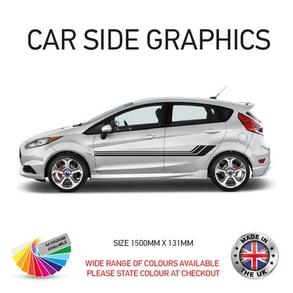 23CSG Car Side Graphics X 2 Will Fit Any Car Van Universal Stickers Decals