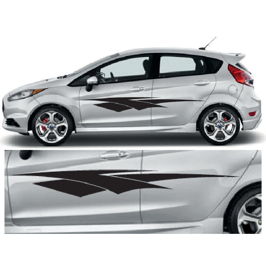 23CSG065 Car Side Graphics X 2 1500mm x 176mm Will Fit Any Car Van Universal Stickers Decals