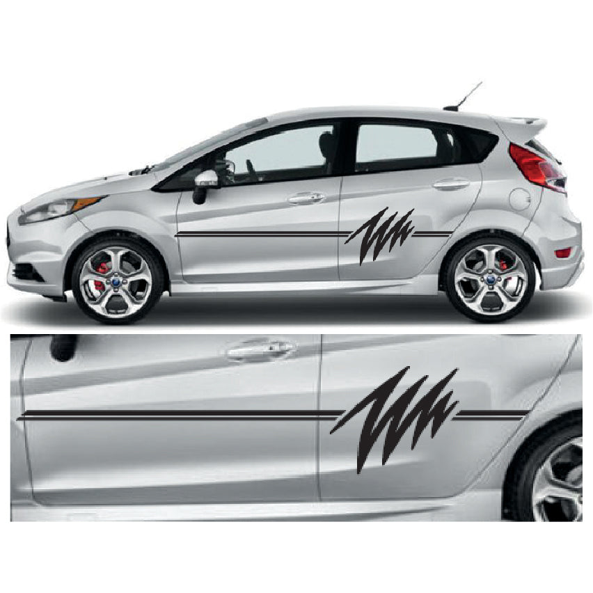 23CSG066 Car Side Graphics X 2 1500mm x 315mm Will Fit Any Car Van Universal Stickers Decals