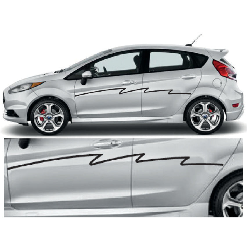 23CSG069 Car Side Graphics X 2 1500mm x 115mm Will Fit Any Car Van Universal Stickers Decals