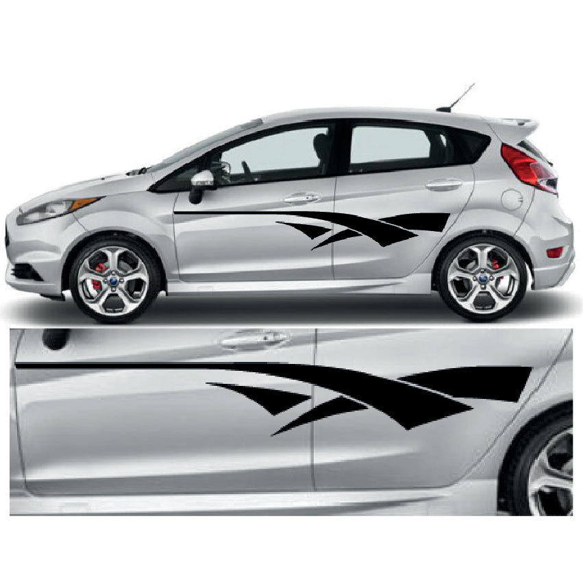23CSG071 Car Side Graphics X 2 1500mm x 212mm Will Fit Any Car Van Universal Stickers Decals