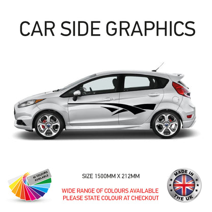 23CSG Car Side Graphics X 2 Will Fit Any Car Van Universal Stickers Decals