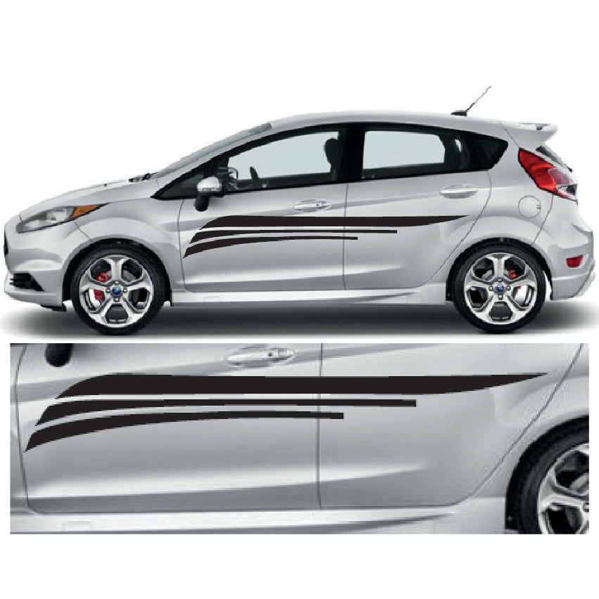 23CSG074 Car Side Graphics X 2 1500mm x 226mm Will Fit Any Car Van Universal Stickers Decals