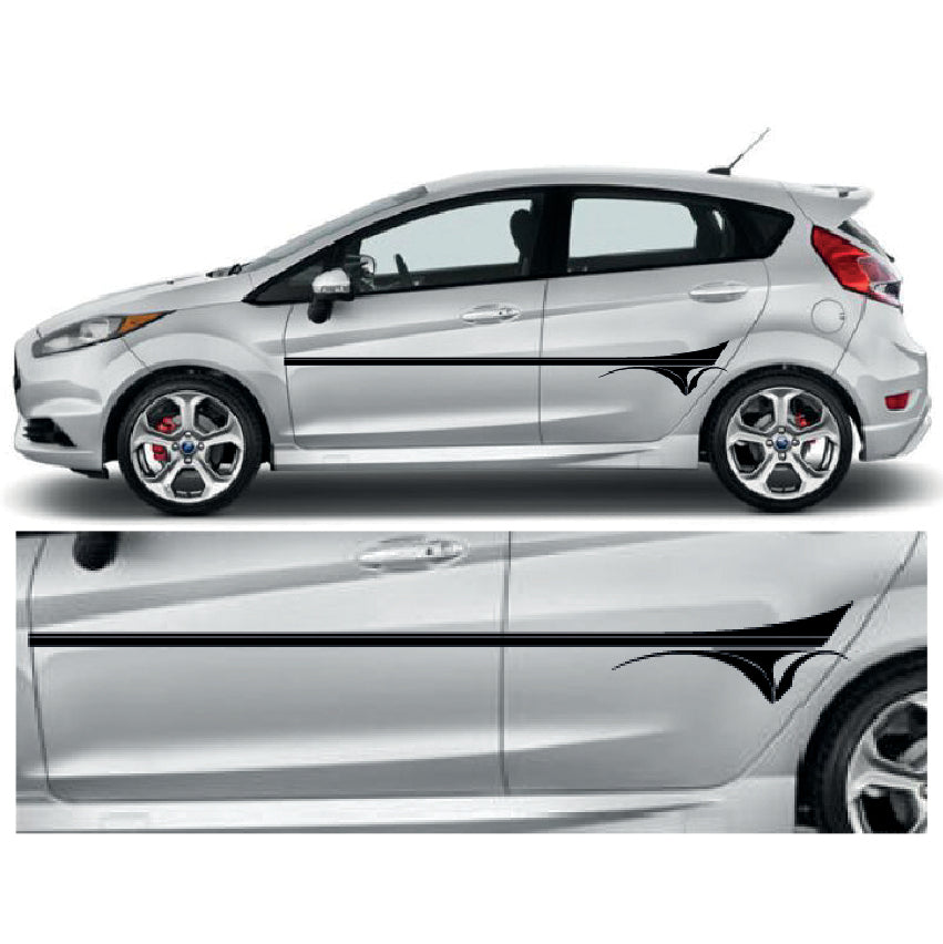 23CSG075 Car Side Graphics X 2 1500mm x 150mm Will Fit Any Car Van Universal Stickers Decals