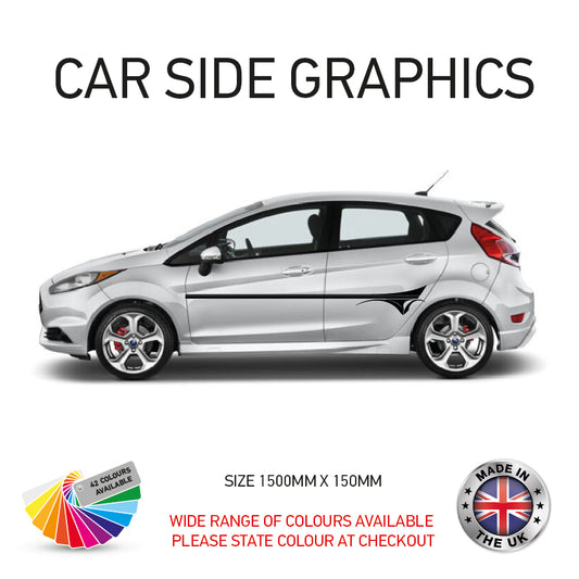 23CSG075 Car Side Graphics X 2  Universal Will Fit Any Car or Van