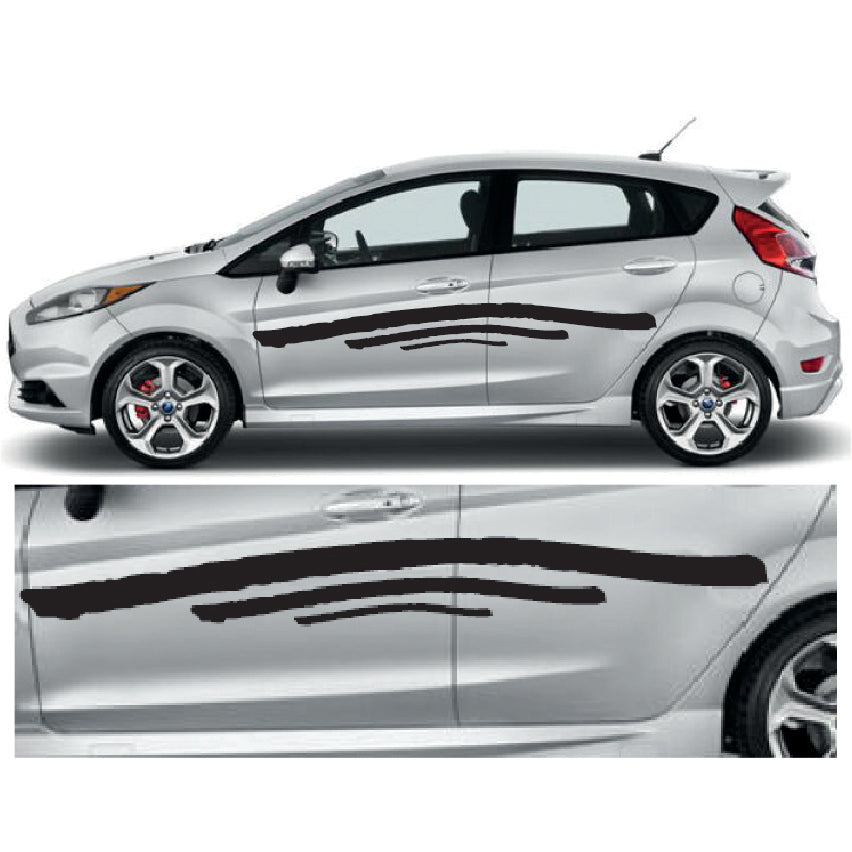 23CSG077 Car Side Graphics X 2 1500mm x 177mm Will Fit Any Car Van Universal Stickers Decals